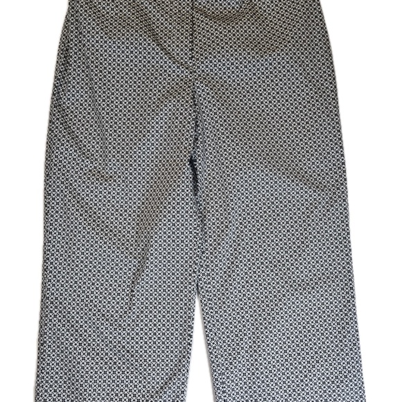 Talbots Monochrome Patterned Wide Leg Pants - Picture 5 of 9